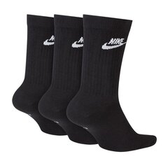 Sportinės kojinės Nike NSW Everyday Crew 3Pak M SK0109-010, juodos kaina ir informacija | Vyriškos kojinės | pigu.lt