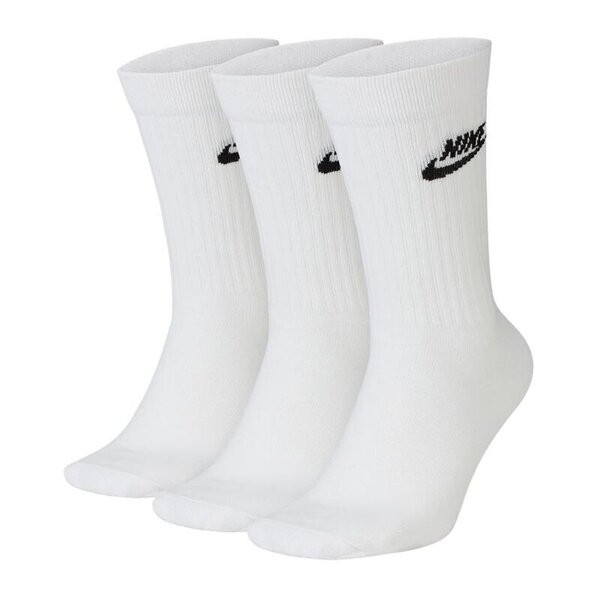Sportinės kojinės Nike NSW Everyday Crew 3Pak, baltos kaina | pigu.lt