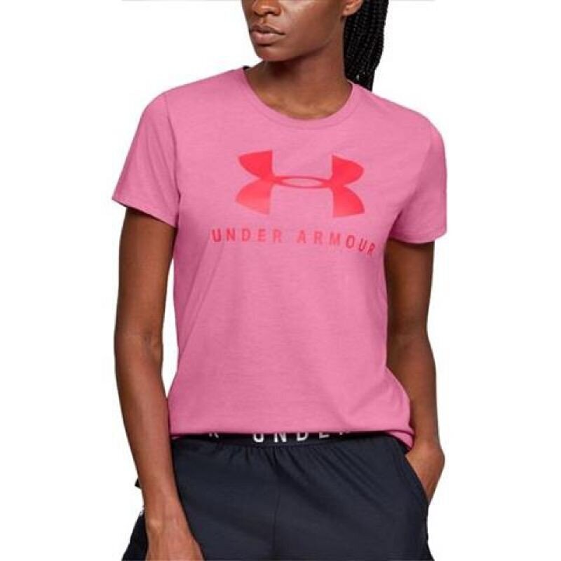 Sportiniai marškinėliai moterims Under Armour Graphic Sportstyle Classic Crew W 1346844-691, 52826, rožiniai kaina ir informacija | Sportinė apranga moterims | pigu.lt