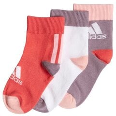 Спортивные носки для девочек Adidas LK Ankle S 3PP FN0995 53182 цена и информация | Носки, колготки для девочек | pigu.lt