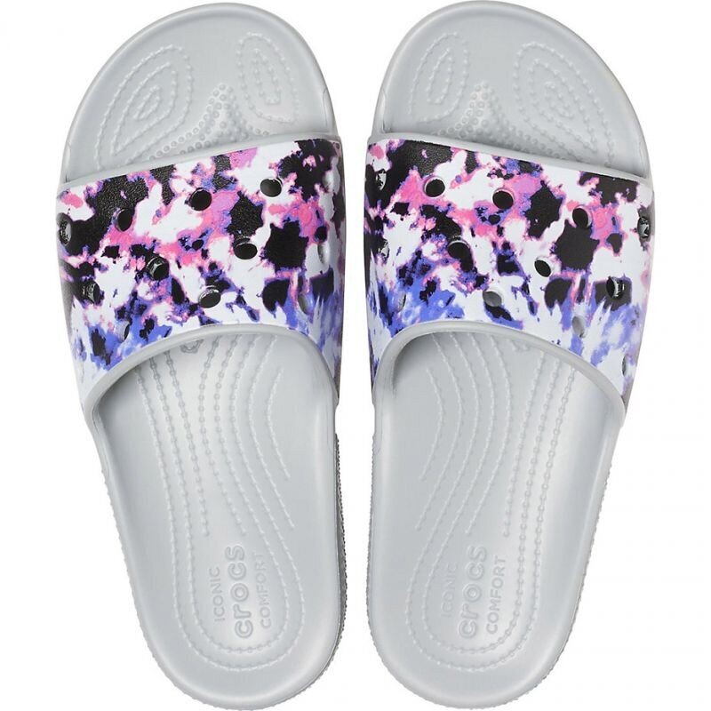 Paplūdimio šlepetės moterims Crocs Classic Crocs Tie Dye Mania Slide W 206481 97K, 53570 kaina ir informacija | Vandens batai | pigu.lt