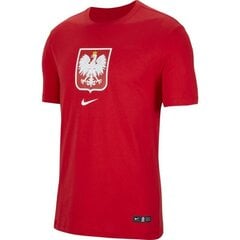 Мужская спортивная футболка Nike Poland TEE Evergreen Crest M CU9191 611, 54241, красная цена и информация | Мужская спортивная одежда | pigu.lt