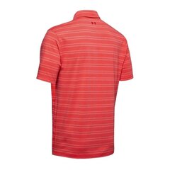 Sportiniai marškinėliai (vyrams Polo Under Armor Charged Cotton Scramble Stripe M 1323455-646, raudona kaina ir informacija | Sportinė apranga vyrams | pigu.lt