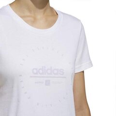 Sportiniai marškinėliai moterims, adidas Women Circular Graphic W FM6149 balta цена и информация | Спортивная одежда для женщин | pigu.lt