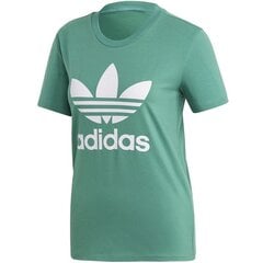 Sportiniai marškinėliai moterims, adidas Trefoil Tee W FM3300 žalia kaina ir informacija | Sportinė apranga moterims | pigu.lt