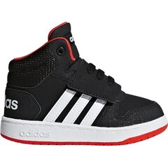 Sportiniai batai vaikams Adidas core hoops mid 2.0 i b75945, juodi цена и информация | Детская спортивная обувь | pigu.lt