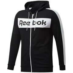 Джемпер для мужчин Reebok Te Linear Logo Fz Hoody M FU3131, черный цена и информация | Мужские толстовки | pigu.lt