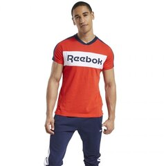 Sportiniai marškinėliai vyrams Reebok TE Linear Logo SS Graphic Tee M FU3118, 65117, raudoni kaina ir informacija | Sportinė apranga vyrams | pigu.lt