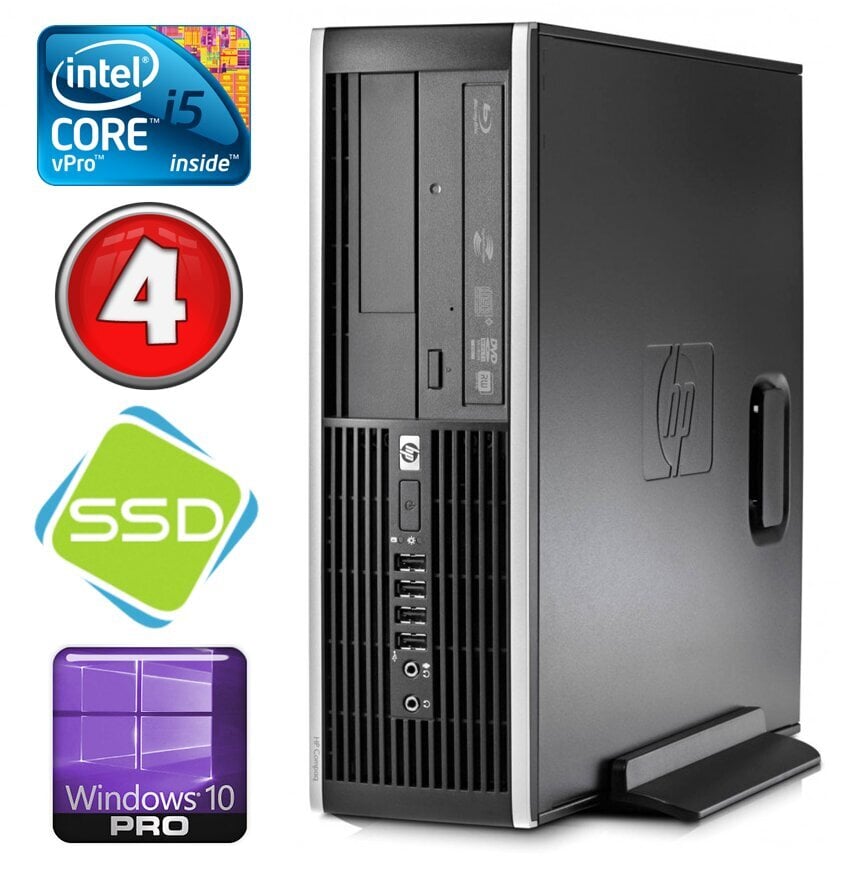 HP 8100 Elite SFF i5-650 4GB 120SSD DVD WIN10Pro kaina ir informacija | Stacionarūs kompiuteriai | pigu.lt