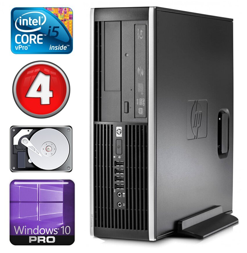 HP 8100 Elite SFF i5-650 4GB 250GB DVD WIN10Pro kaina ir informacija | Stacionarūs kompiuteriai | pigu.lt