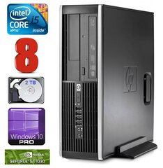 HP 8100 Elite SFF i5-650 8GB 2TB GT1030 2GB DVD WIN10Pro цена и информация | Stacionarūs kompiuteriai | pigu.lt