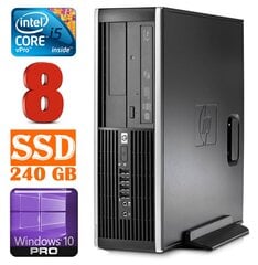 HP 8100 Elite SFF i5-650 8GB 240SSD DVD WIN10Pro kaina ir informacija | Stacionarūs kompiuteriai | pigu.lt