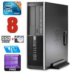 HP 8100 Elite SFF i5-650 8GB 240SSD+1TB DVD WIN10Pro цена и информация | Стационарные компьютеры | pigu.lt