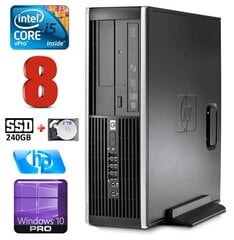 HP 8100 Elite SFF i5-650 8GB 240SSD+2TB DVD WIN10Pro [refurbished] цена и информация | Stacionarūs kompiuteriai | pigu.lt