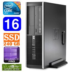 HP 8100 Elite SFF i5-650 16GB 240SSD GT1030 2GB DVD WIN10Pro цена и информация | Stacionarūs kompiuteriai | pigu.lt