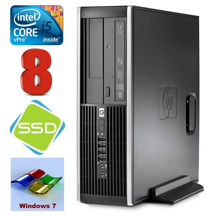 HP 8100 Elite SFF i5-650 8GB 120SSD DVD WIN7Pro kaina ir informacija | Stacionarūs kompiuteriai | pigu.lt
