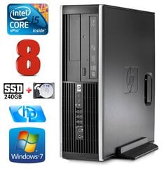 HP 8100 Elite SFF i5-650 8GB 240SSD+1TB DVD WIN7Pro цена и информация | Stacionarūs kompiuteriai | pigu.lt