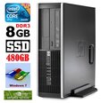 HP 8100 Elite SFF i5-650 8GB 480SSD GT1030 2GB DVD WIN7Pro