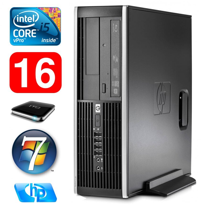 HP 8100 Elite SFF i5-650 16GB 1TB DVD WIN7Pro цена и информация | Stacionarūs kompiuteriai | pigu.lt
