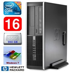 HP 8100 Elite SFF i5-650 16GB 960SSD DVD WIN7Pro цена и информация | Stacionarūs kompiuteriai | pigu.lt