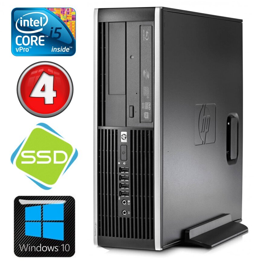 HP 8100 Elite SFF i5-650 4GB 120SSD DVD WIN10 цена и информация | Stacionarūs kompiuteriai | pigu.lt