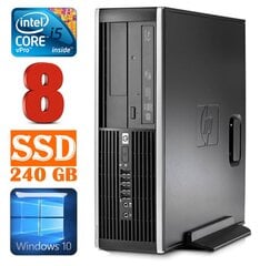 HP 8100 Elite SFF i5-650 8GB 240SSD DVD WIN10 [refurbished] цена и информация | Stacionarūs kompiuteriai | pigu.lt