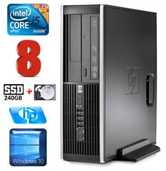 HP 8100 Elite SFF i5-650 8GB 240SSD+2TB DVD WIN10 цена и информация | Stacionarūs kompiuteriai | pigu.lt