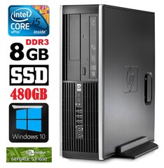 HP 8100 Elite SFF i5-650 8GB 480SSD GT1030 2GB DVD WIN10 цена и информация | Стационарные компьютеры | pigu.lt