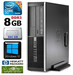 HP 8100 Elite SFF i5-650 8GB 960SSD GT1030 2GB DVD WIN10 kaina ir informacija | Stacionarūs kompiuteriai | pigu.lt