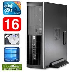 HP 8100 Elite SFF i5-650 16GB 1TB GT1030 2GB DVD WIN10 kaina ir informacija | Stacionarūs kompiuteriai | pigu.lt