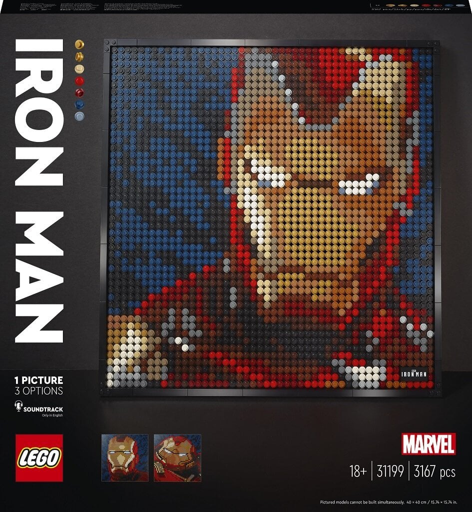 31199 LEGO® Art Marvel Studios Железный человек цена | pigu.lt