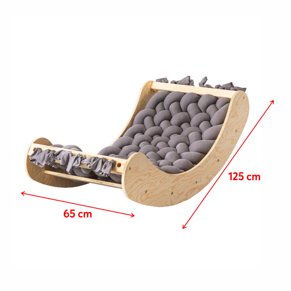 Hamakas-sūpynės kūdikiui Selsey Balata, tamsiai pilkas kaina ir informacija | Vaikiški sėdmaišiai, foteliai, pufai | pigu.lt