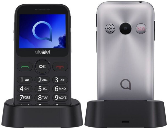 Alcatel 2019G, Metallic Silver kaina ir informacija | Mobilieji telefonai | pigu.lt