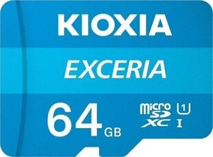 Atminties kortelė Kioxia Exceria 64GB U1 microSDHC kaina ir informacija | Atminties kortelės telefonams | pigu.lt