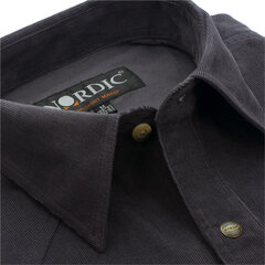 Вельветовая мужская рубашка NORDIC, прямой силуэт с длинным рукавом kaina ir informacija | Рубашка мужская | pigu.lt