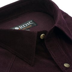 Вельветовая мужская рубашка NORDIC, прямой силуэт с длинным рукавом цена и информация | Рубашка мужская | pigu.lt
