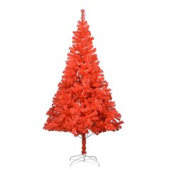 Dirbtinė Kalėdų eglutė su stovu, 213 cm, PVC, raudona kaina ir informacija | Eglutės, vainikai, stovai | pigu.lt