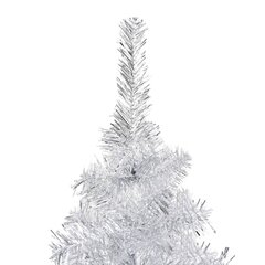 Dirbtinė Kalėdų eglutė su stovu, 180 cm, PET, sidabrinė kaina ir informacija | Eglutės, vainikai, stovai | pigu.lt