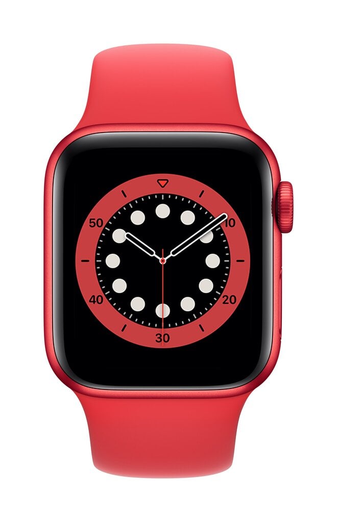 Išmanusis laikrodis Apple Watch 6 GPS, 40mm Red Aluminium Case with Red Sport Band цена и информация | Išmanieji laikrodžiai (smartwatch) | pigu.lt