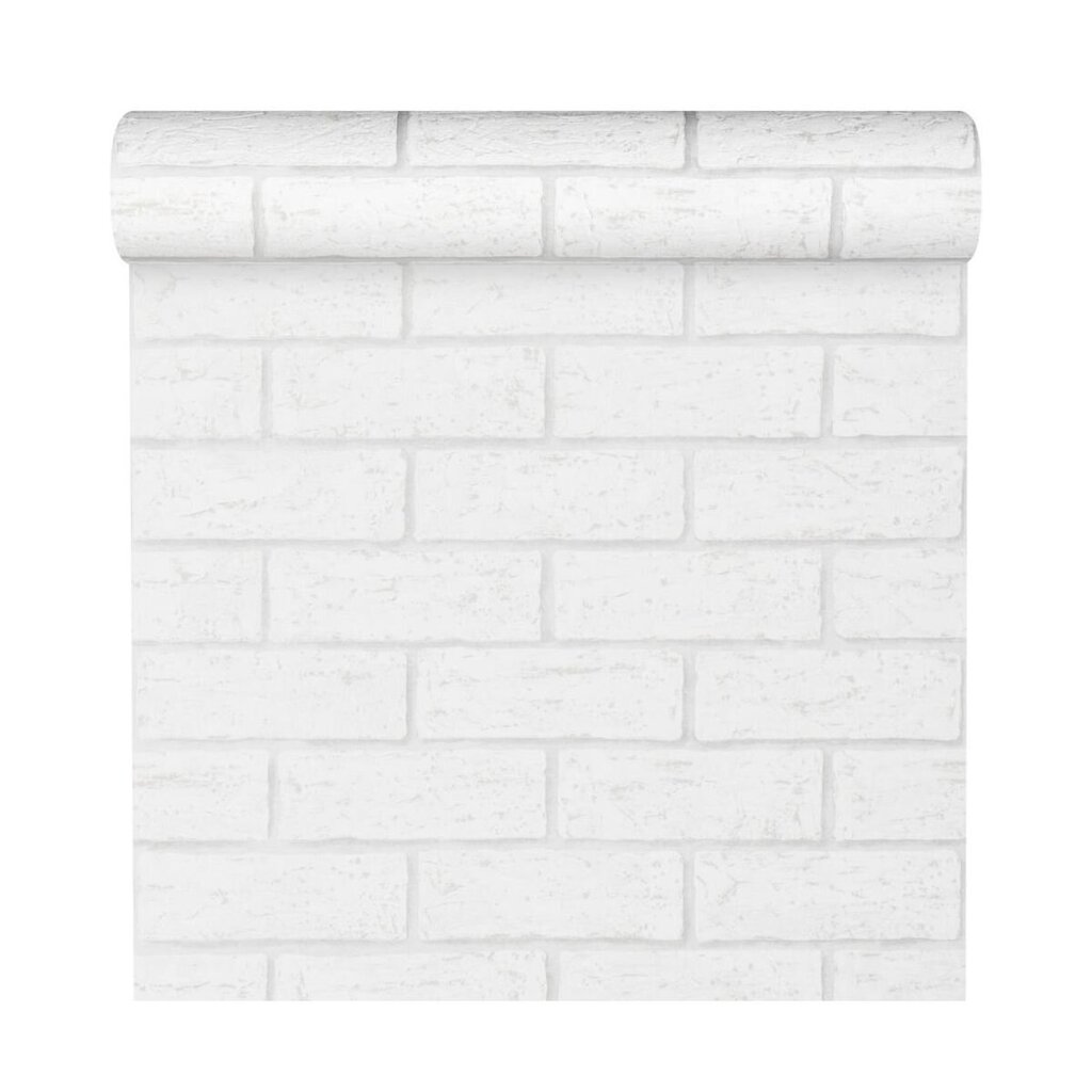 Tapetai 3D Bricks White 58407 kaina ir informacija | Tapetai | pigu.lt