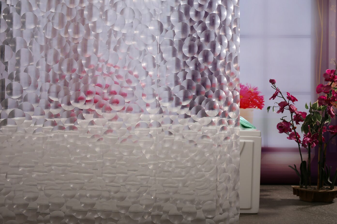 3D holografinė EVA vonios užuolaida 180x180 cm kaina ir informacija | Vonios kambario aksesuarai | pigu.lt
