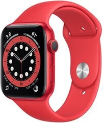 Смарт-часы Apple Watch Series 6 (GPS, 44mm) PRODUCT(RED) Aluminium Case with PRODUCT(RED) Sport Band цена и информация | Смарт-часы (smartwatch) | pigu.lt