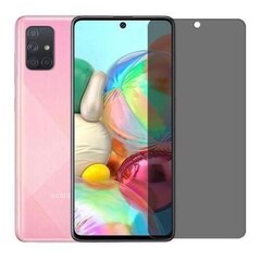 Grūdinto stiklo ekrano apsauga skirta SAMSUNG GALAXY A71 PRIVACY, FULL GLUE, FULL COVER, SOUNDBERRY. kaina ir informacija | Apsauginės plėvelės telefonams | pigu.lt