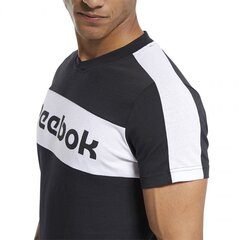 Sportiniai marškinėliai vyrams Reebok TE Linear Logo SS Graphic Tee M FU3123, juodi цена и информация | Мужская спортивная одежда | pigu.lt