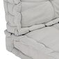 Grindų/paletės pagalvėlės, 2 vnt., pilkos spalvos, medvilnė kaina ir informacija | Pagalvės, užvalkalai, apsaugos | pigu.lt