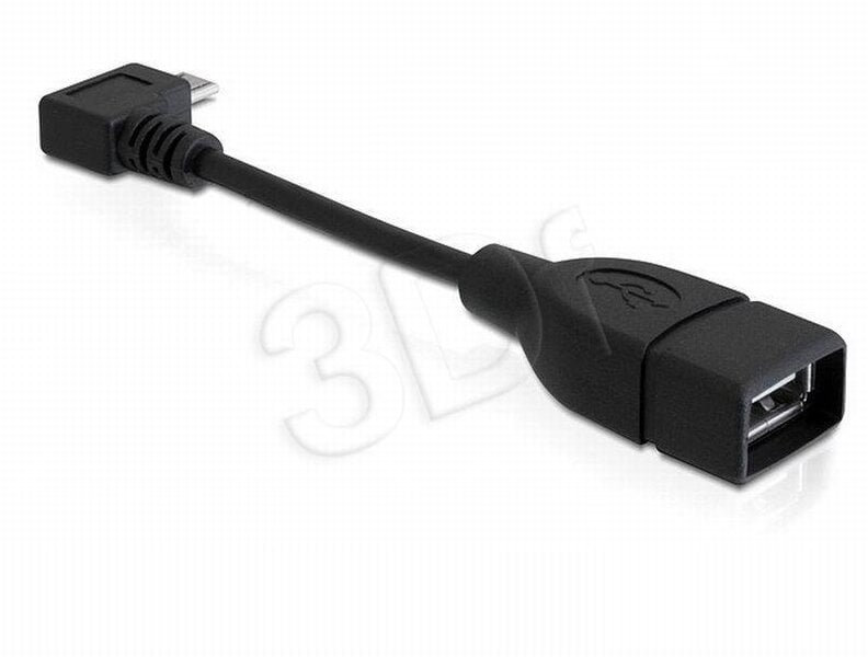 Delock кабель micro USB - USB 2.0 OTG угловой цена | pigu.lt