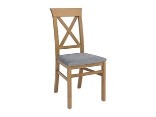 2-iejų kėdžių komplektas BRW Bergen, rudas/pilkas kaina ir informacija | Virtuvės ir valgomojo kėdės | pigu.lt