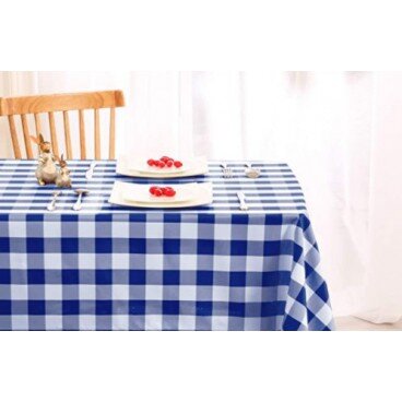 Atspari dėmėms nesiglamžanti languota staltiesė RainBow® Teflon® DuPont paviršiumi 145x110 cm, mėlyna