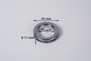 Universalūs suspaudžiami žiedai užuolaidoms 35mm, titano spalva, 10 vnt. kaina ir informacija | Užuolaidos | pigu.lt