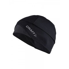 Bėgimo kepurė CRAFT Adv Lumen Fleece, juoda kaina ir informacija | Vyriški šalikai, kepurės, pirštinės | pigu.lt